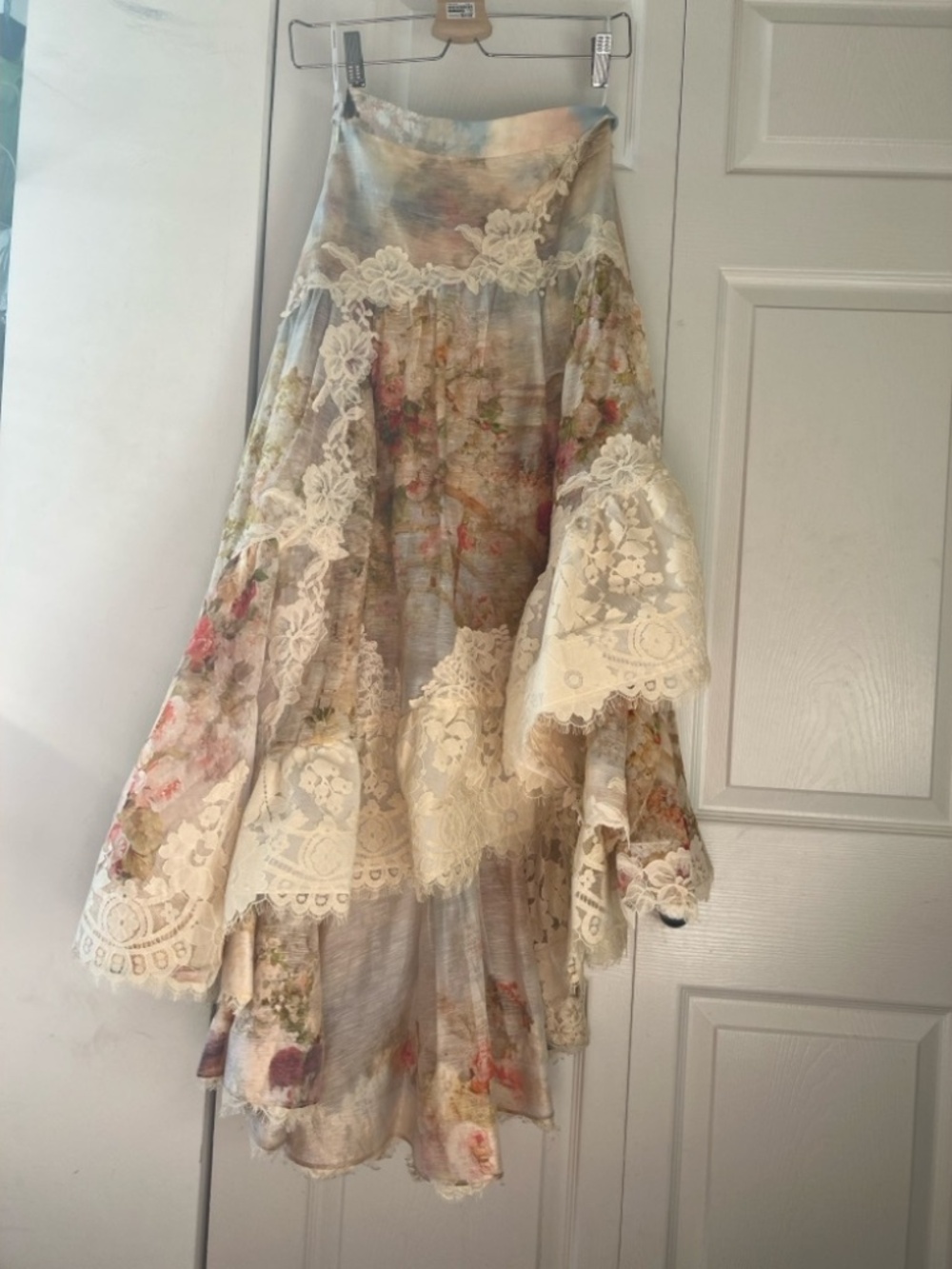 Zimmermann Luminosity Asymmetrical Bias Printed Midi Skirt Size 0 - Picture 6 of 8